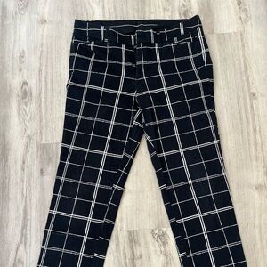 Women’s Black Checkered Pants